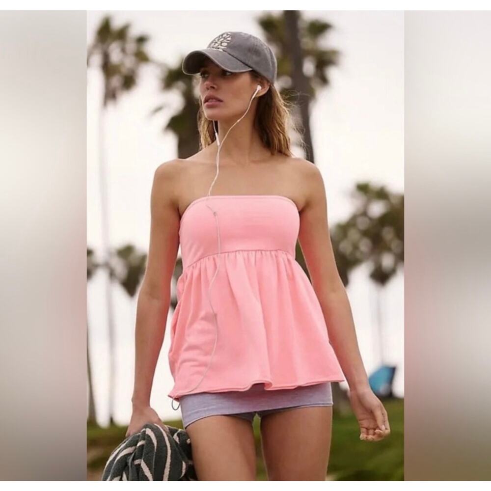 NWT Free People Movement Hot Shot Babydoll Tube Top | Just Peachy | Size M - Picture 4 of 11